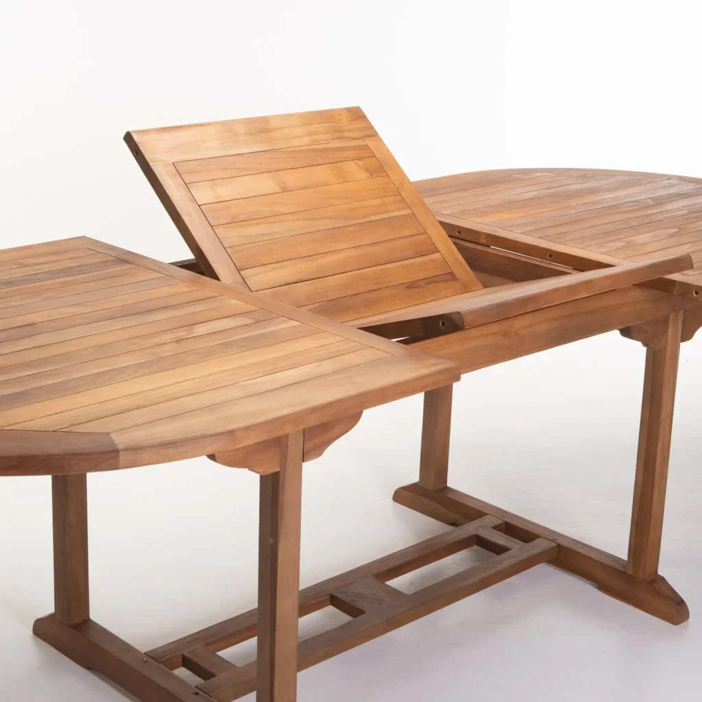 TEAK OVAL EXTENSION TABLE - Image 5
