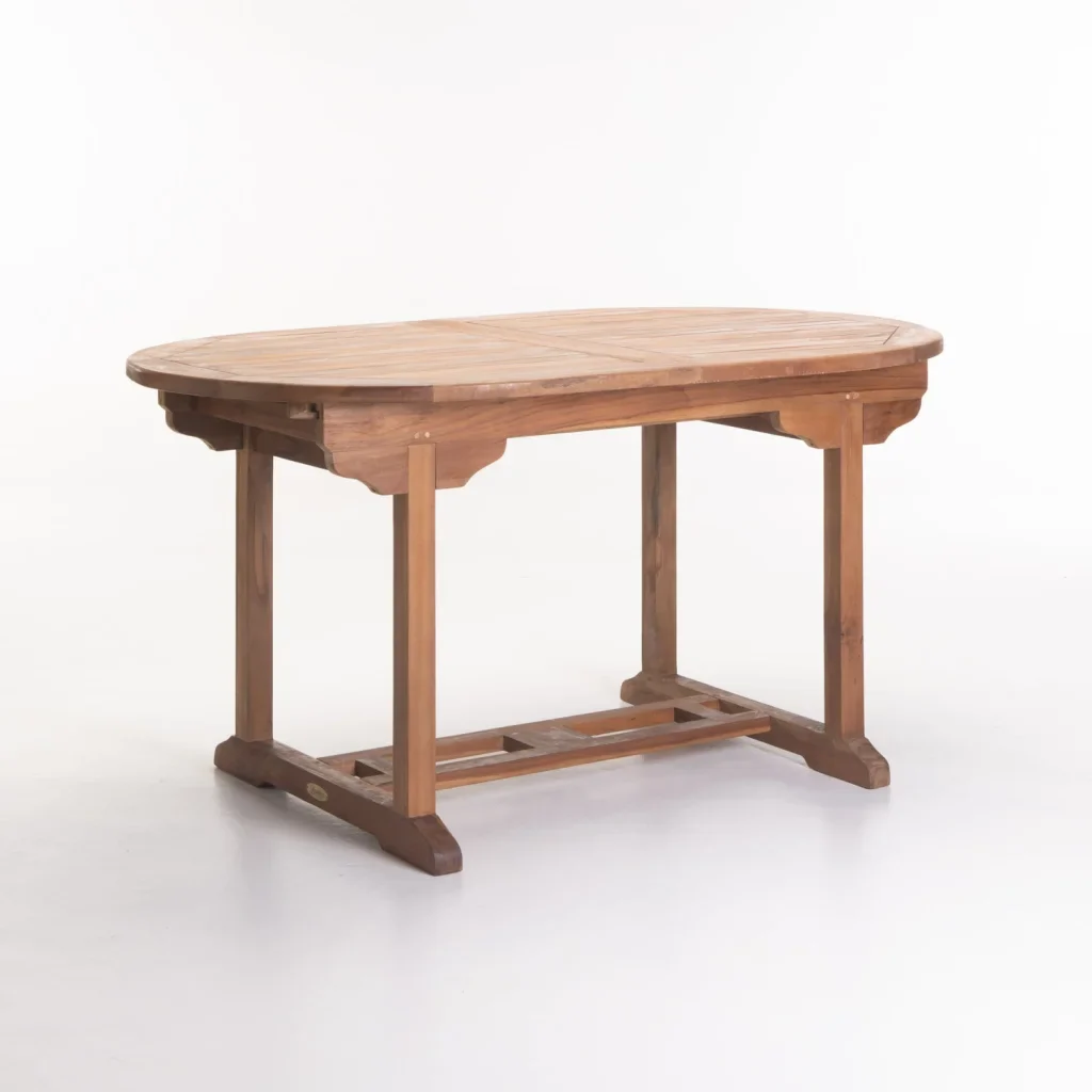 TEAK OVAL EXTENSION TABLE - Image 6