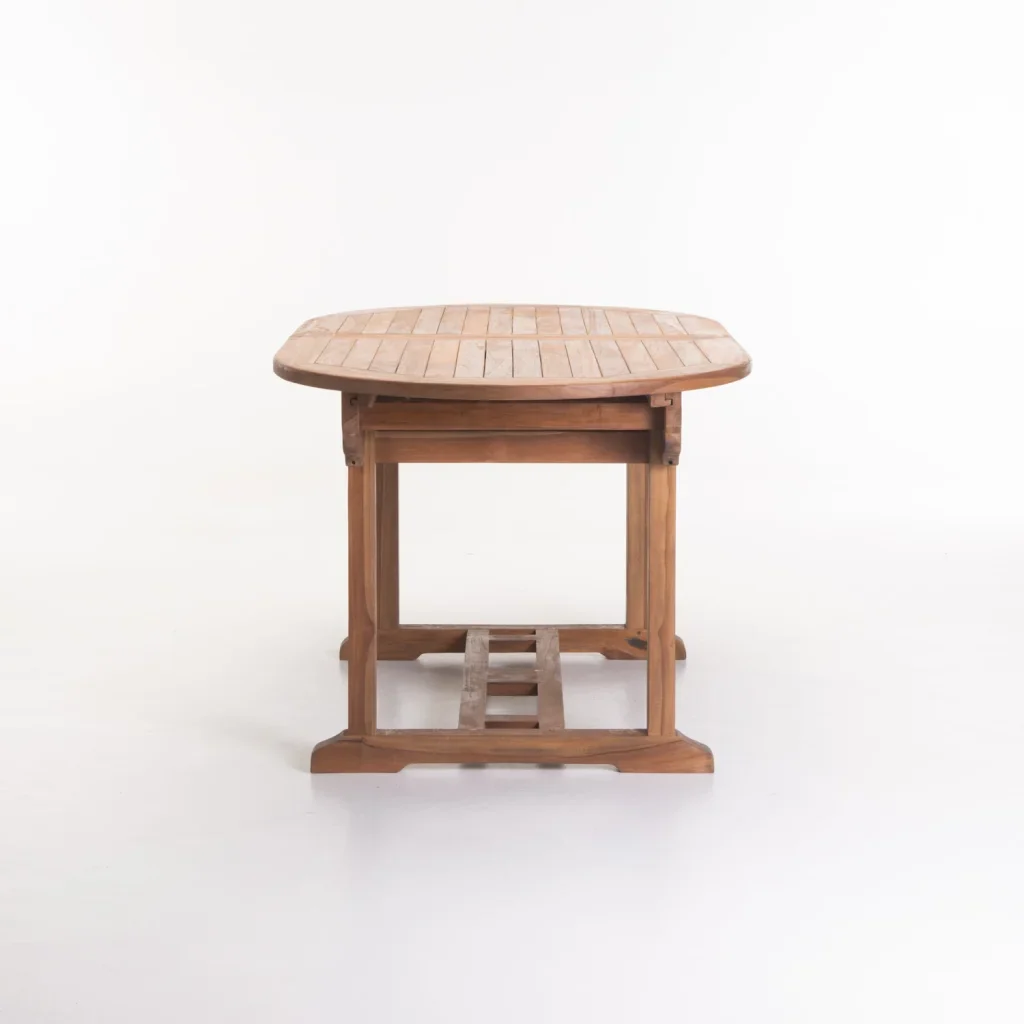 TEAK OVAL EXTENSION TABLE - Image 8