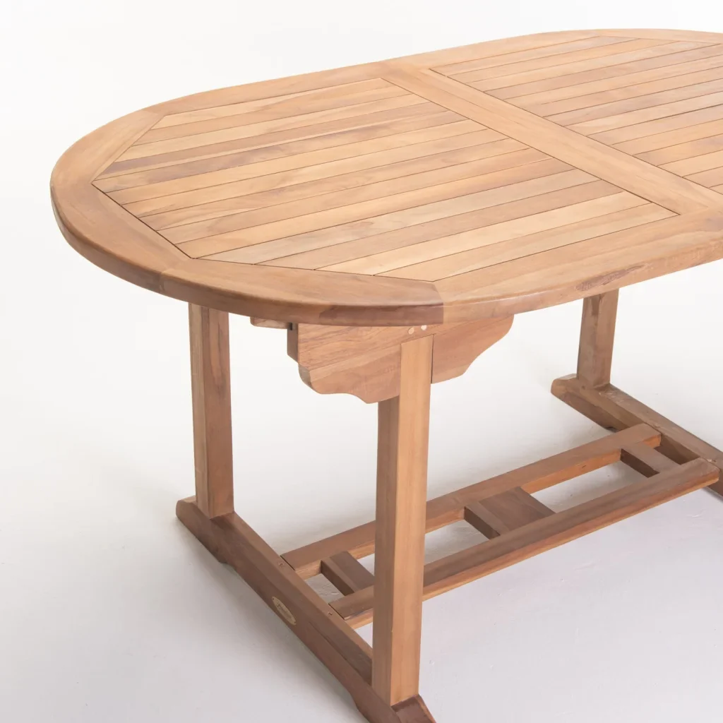 TEAK OVAL EXTENSION TABLE - Image 9
