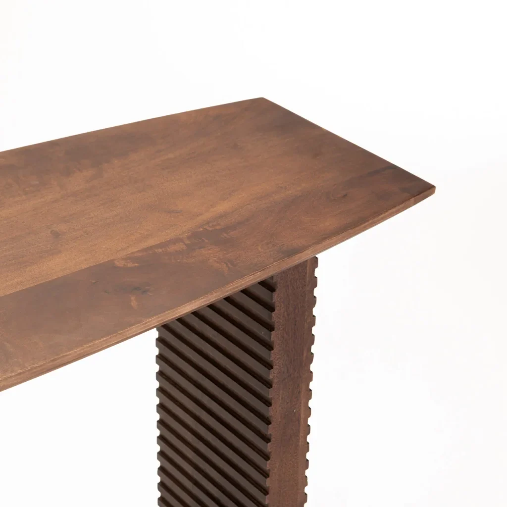 AGRA 120cm SOLID WOOD CONSOLE - LIGHT BROWN - Image 4
