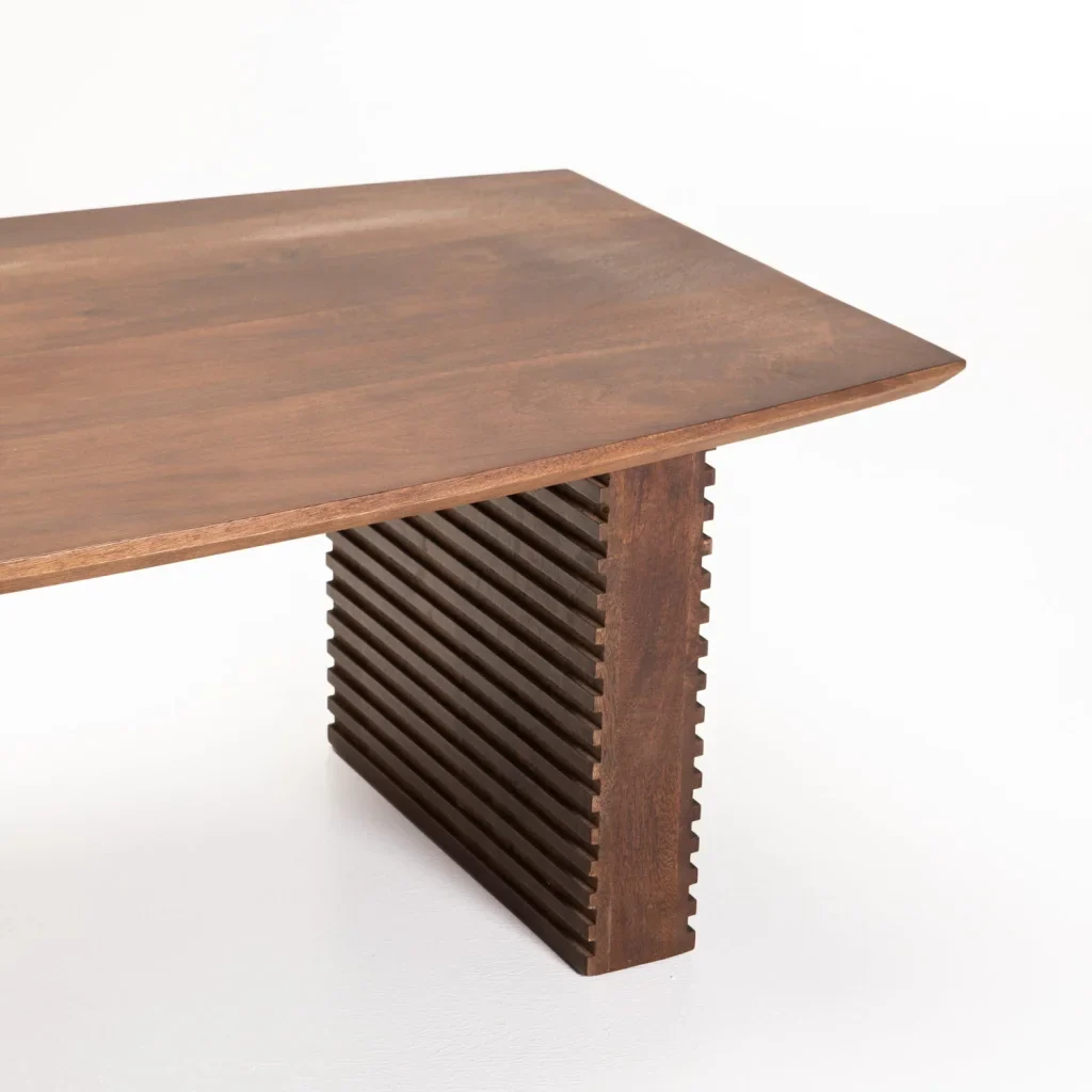 AGRA 120x60cm SOLID WOOD COFFEE TABLE-LIGHT BROWN - Image 4