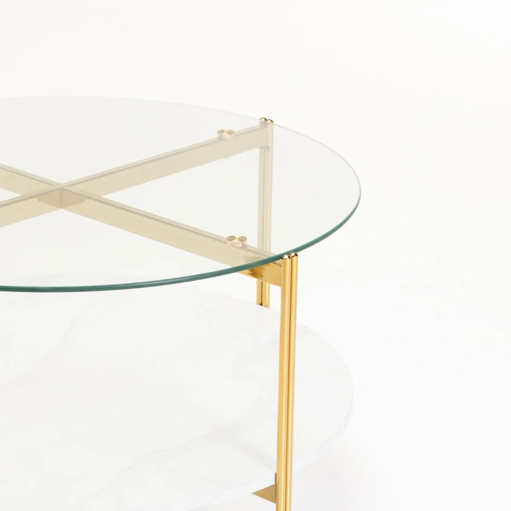 AMORE 80cm ROUND COFFEE TABLE - Image 3