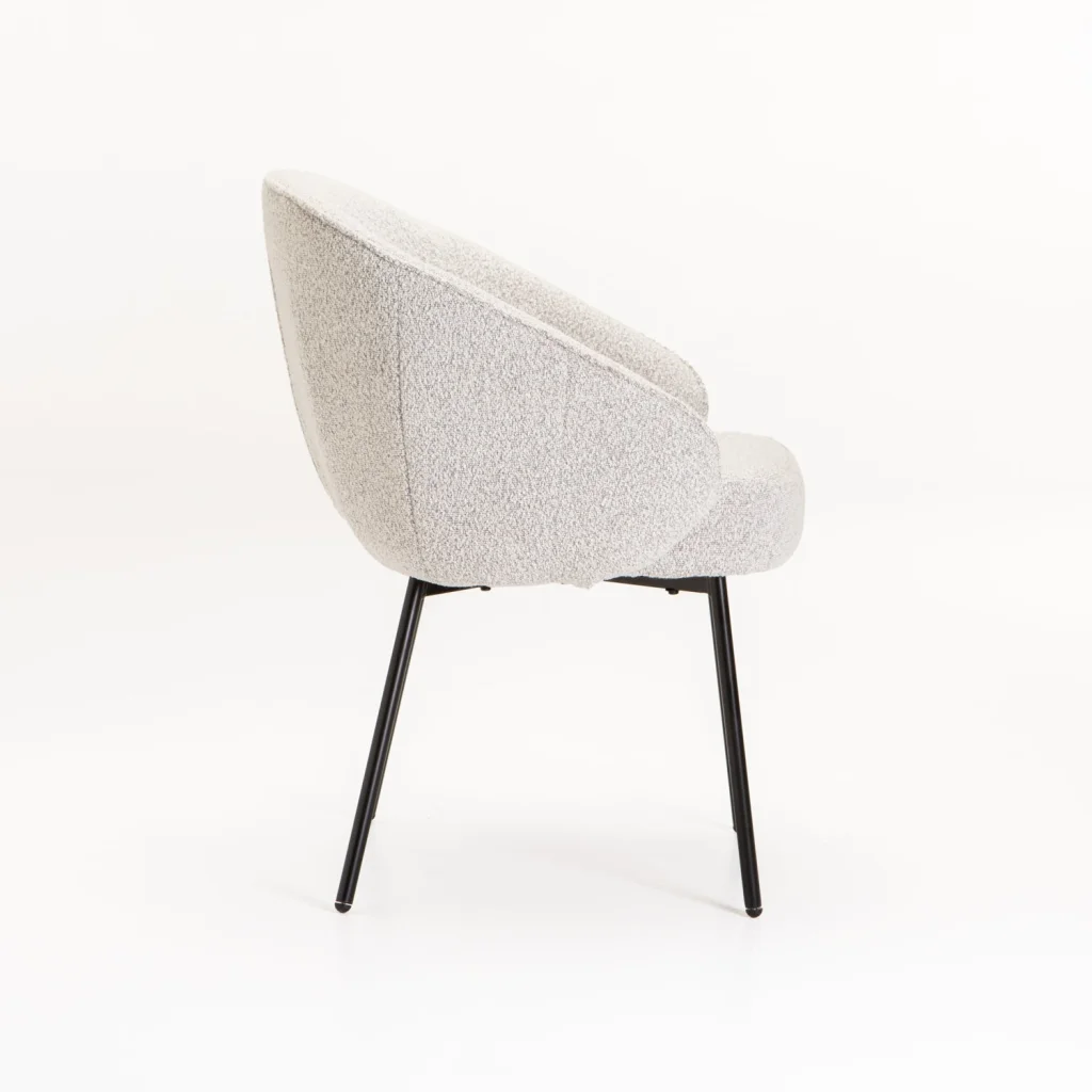 ARIA FABRIC DINING CHAIR - CREAM - Image 3