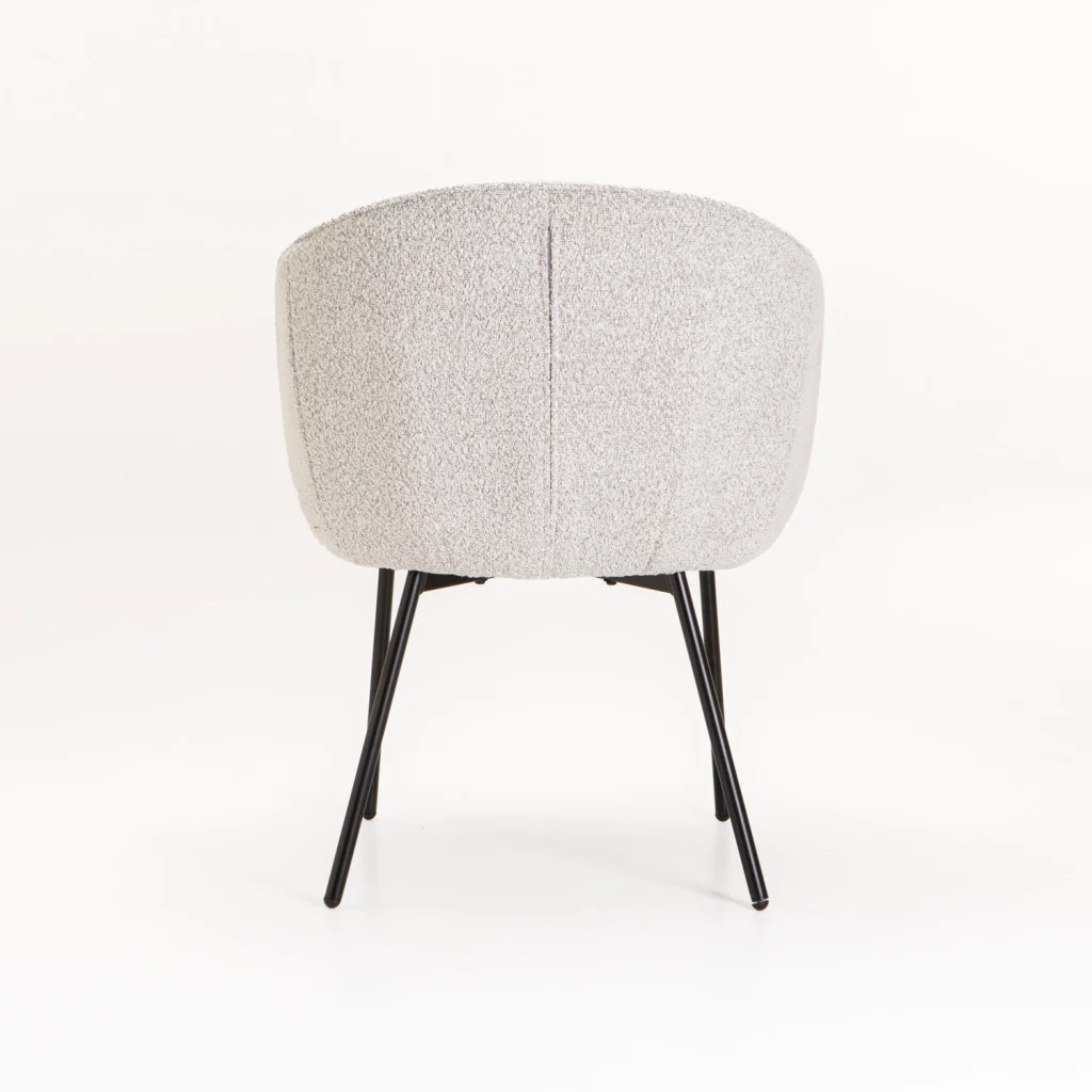 ARIA FABRIC DINING CHAIR - CREAM - Image 4