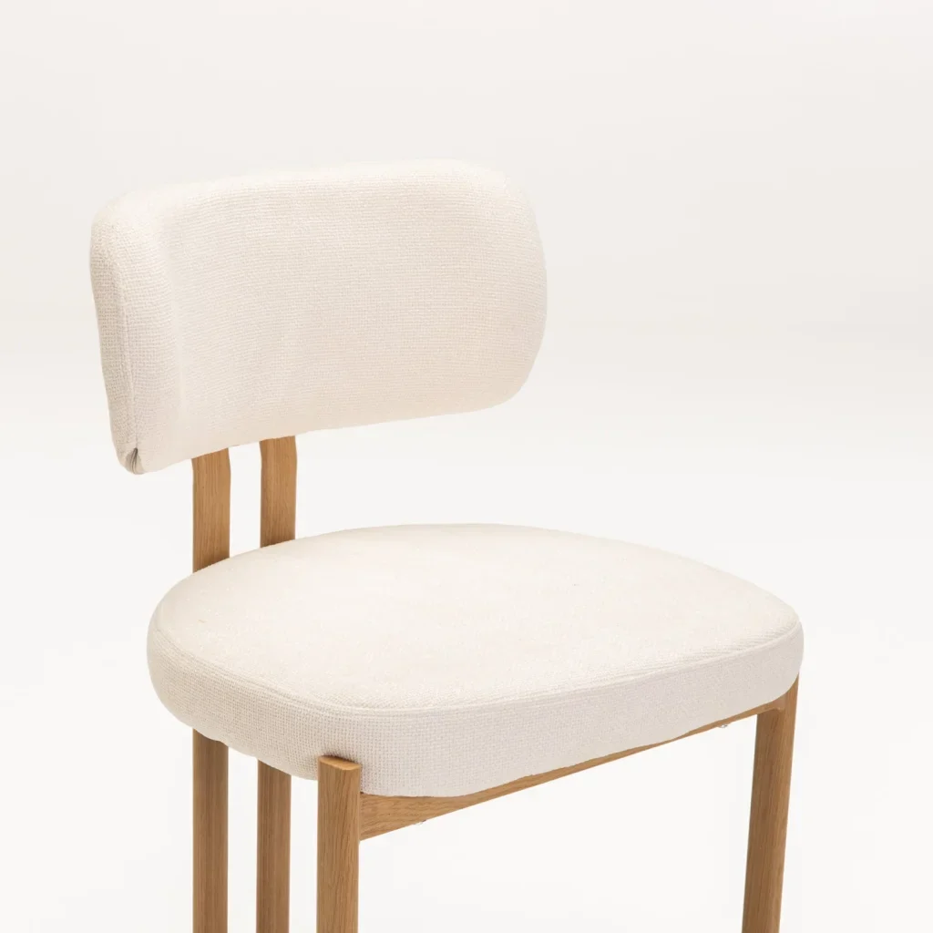 ARK FABRIC DINING CHAIR-NATURAL LEG - Image 5