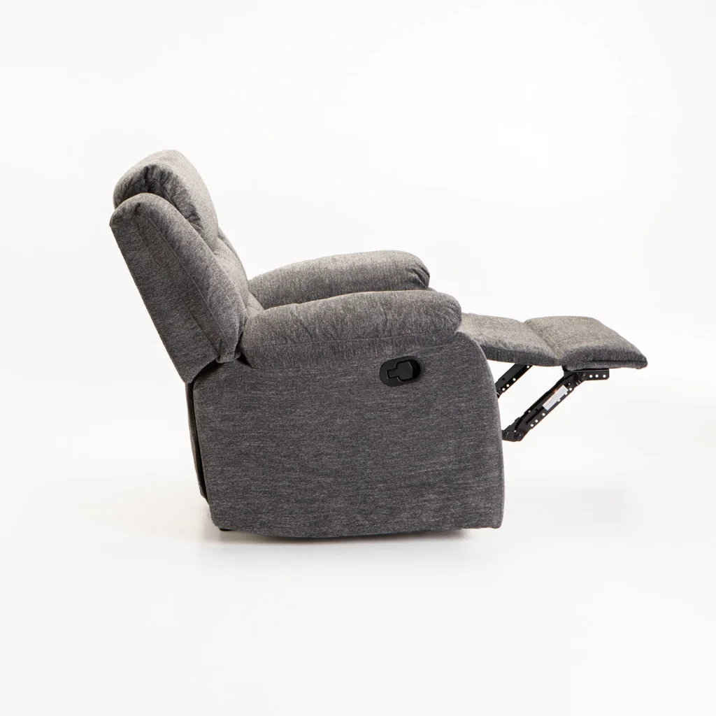 BAZ FABRIC ARMCHAIR RECLINER - GREY - Image 5