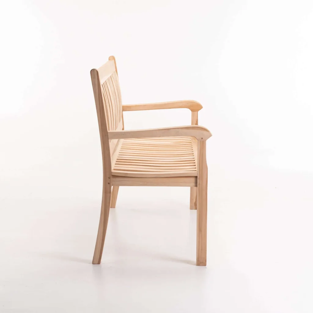 BEAUFORT TEAK 2 SEATER BENCH - Image 3