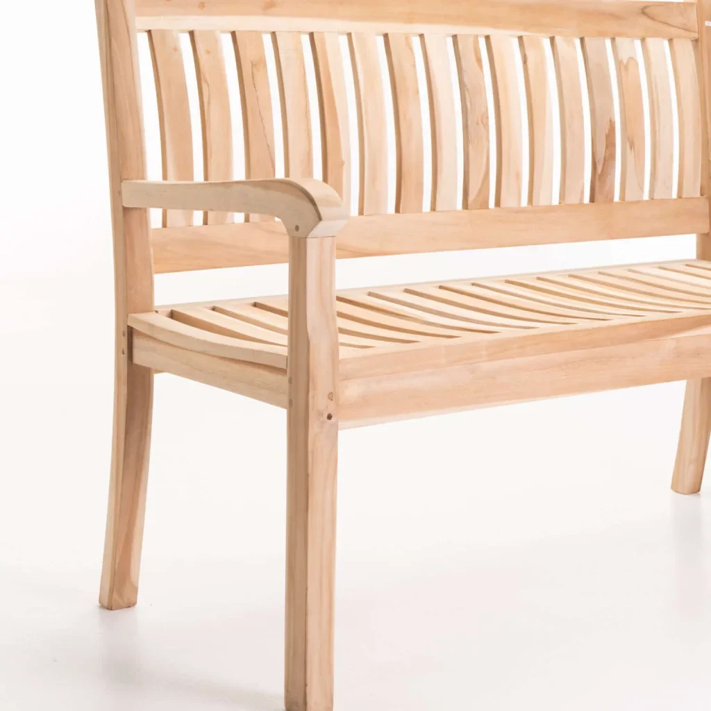 BEAUFORT TEAK 2 SEATER BENCH - Image 5