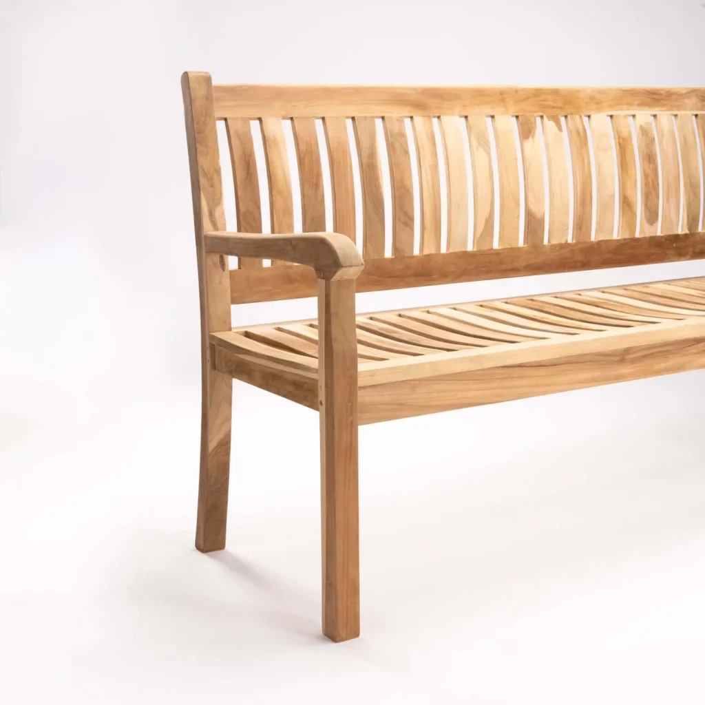 BEAUFORT TEAK 3 SEATER BENCH - Image 6