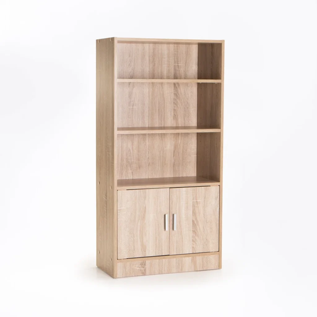 CYRUS 2 DOOR 3 SHELF BOOKCASE - Image 4