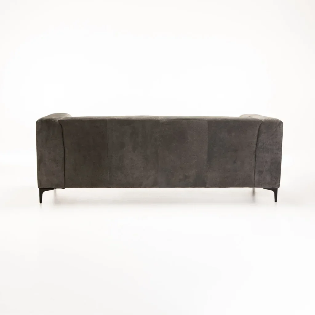 BRADLEY GENUINE SUEDE LEATHER 3 SEATER COUCH - Image 3