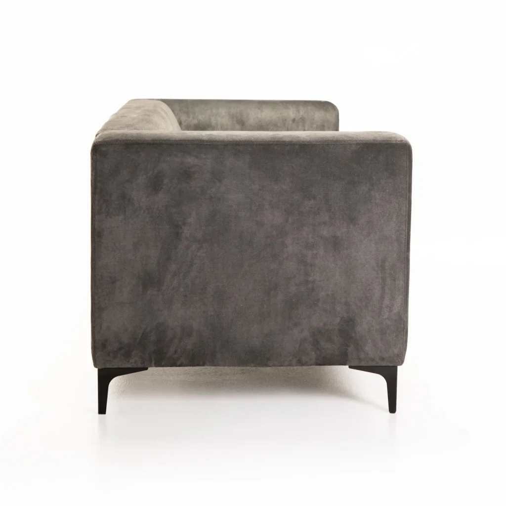 BRADLEY GENUINE SUEDE LEATHER 3 SEATER COUCH - Image 4