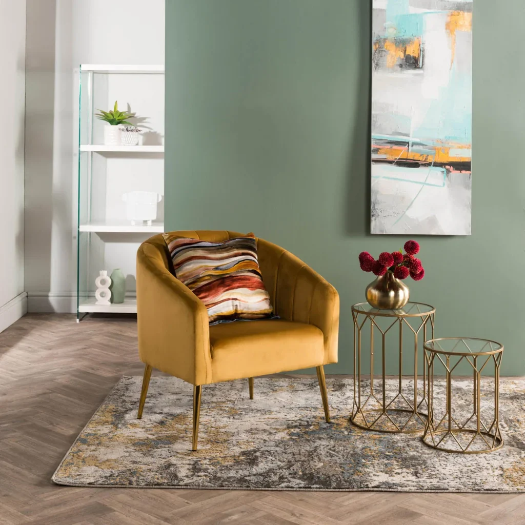 COLT VELVET CHAIR - GOLD LEG - Image 14