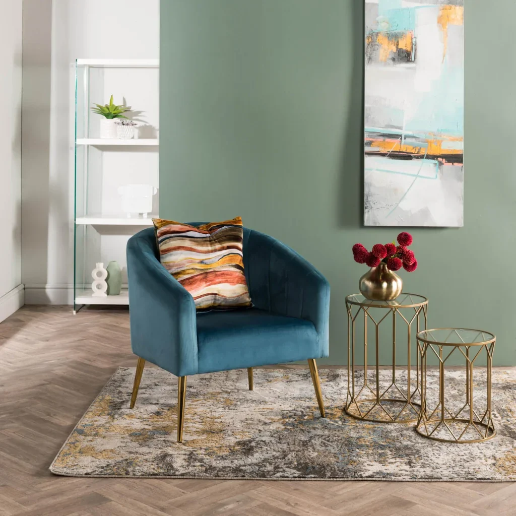 COLT VELVET CHAIR - GOLD LEG - Image 2