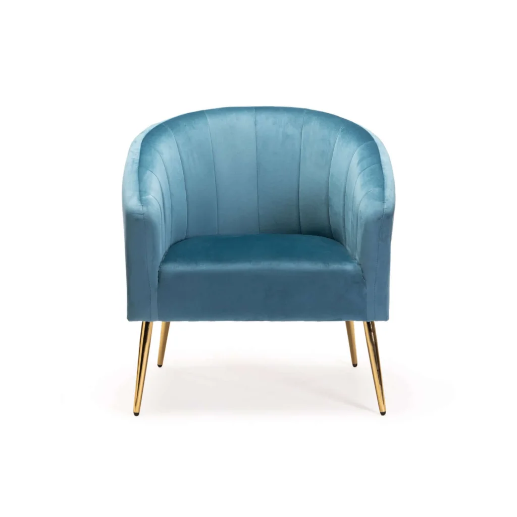 COLT VELVET CHAIR - GOLD LEG - Image 3