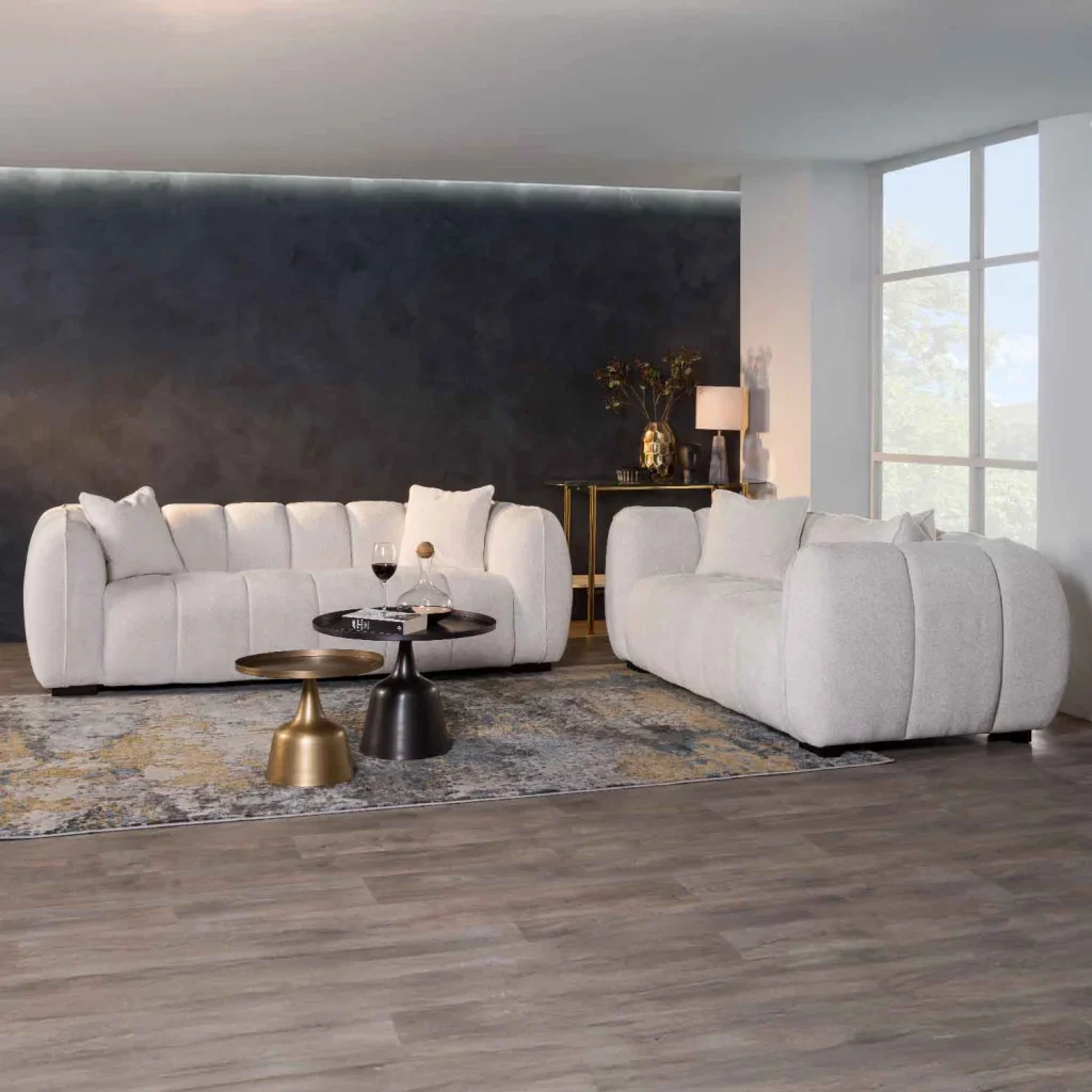 CHLOE FABRIC 2 SEATER COUCH - Image 2