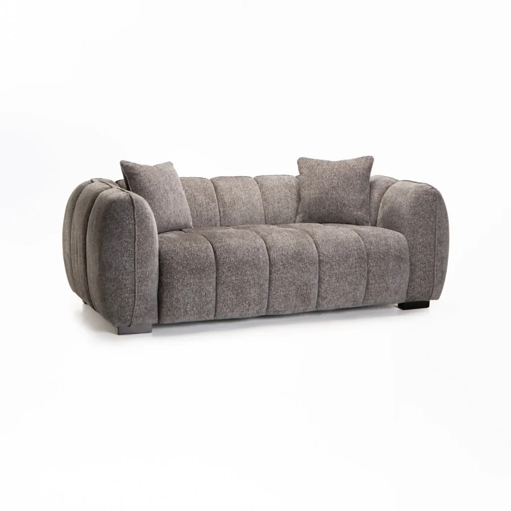 CHLOE FABRIC 2 SEATER COUCH - Image 7