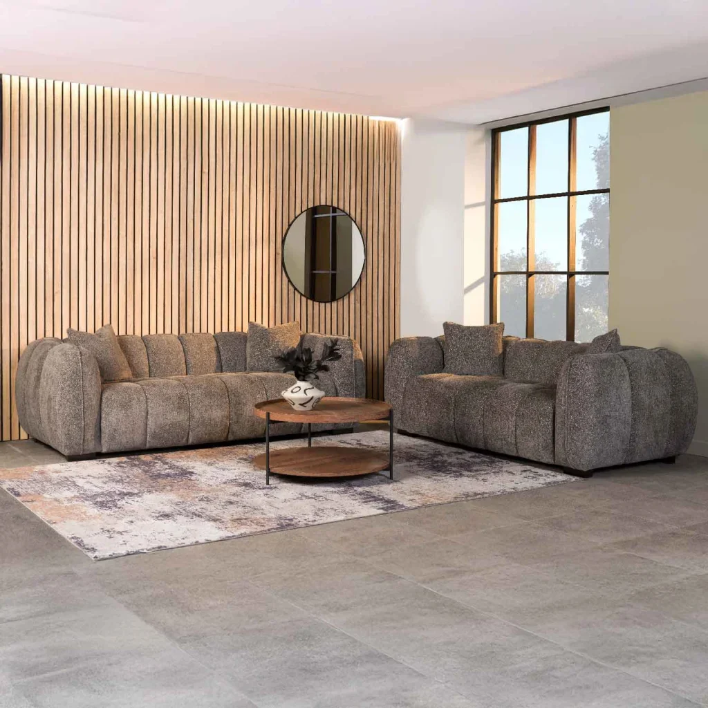 CHLOE FABRIC 3 SEATER COUCH - Image 2