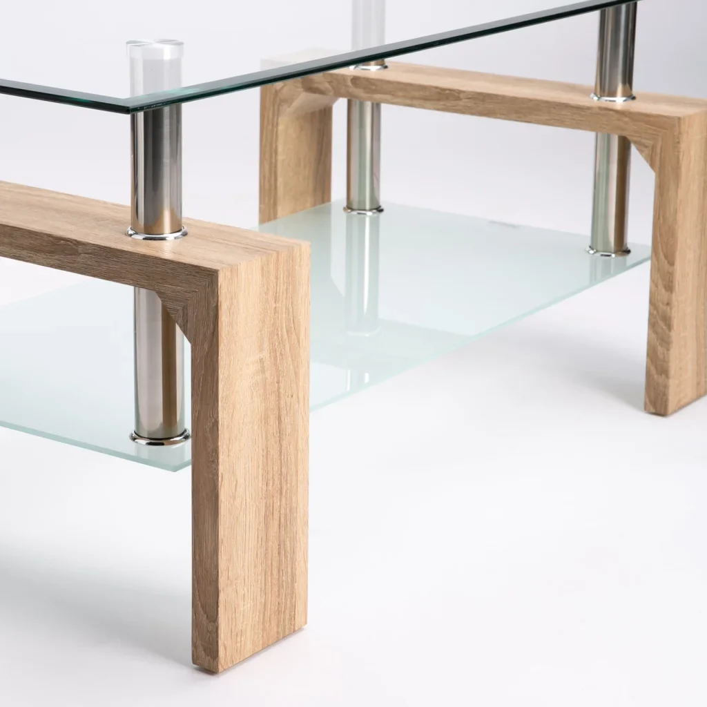 LALA 110x60cm GLASS COFFEE TABLE - Image 4