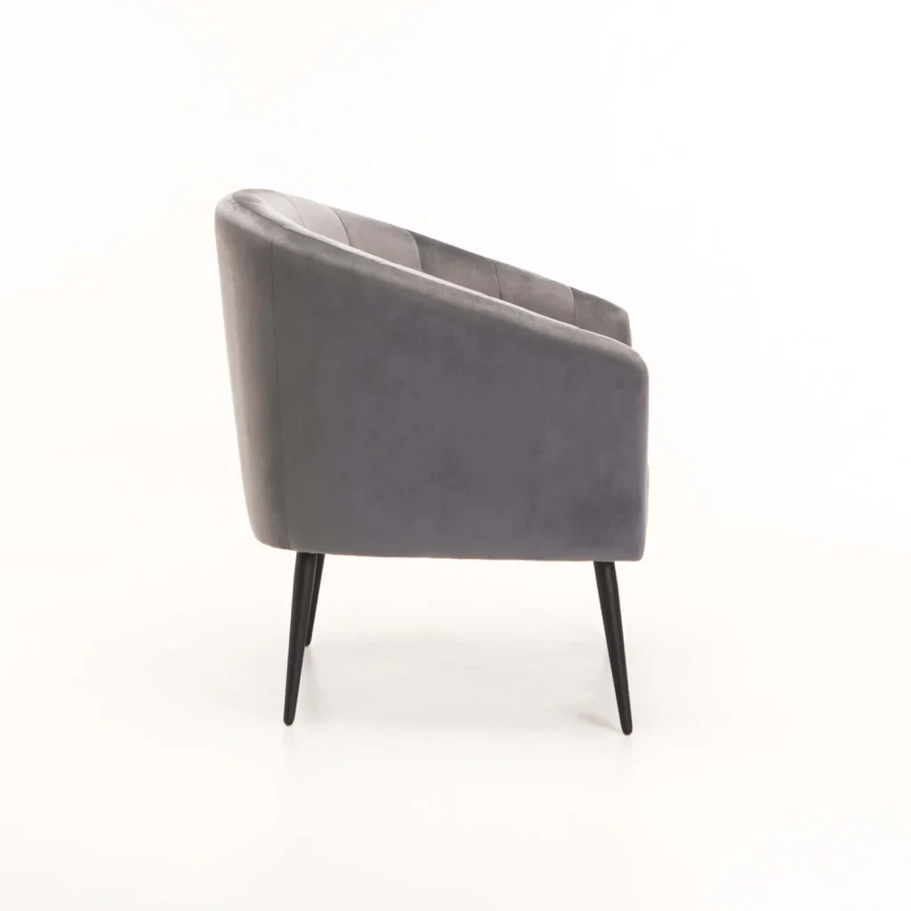 COLT VELVET CHAIR - BLACK LEG - Image 4