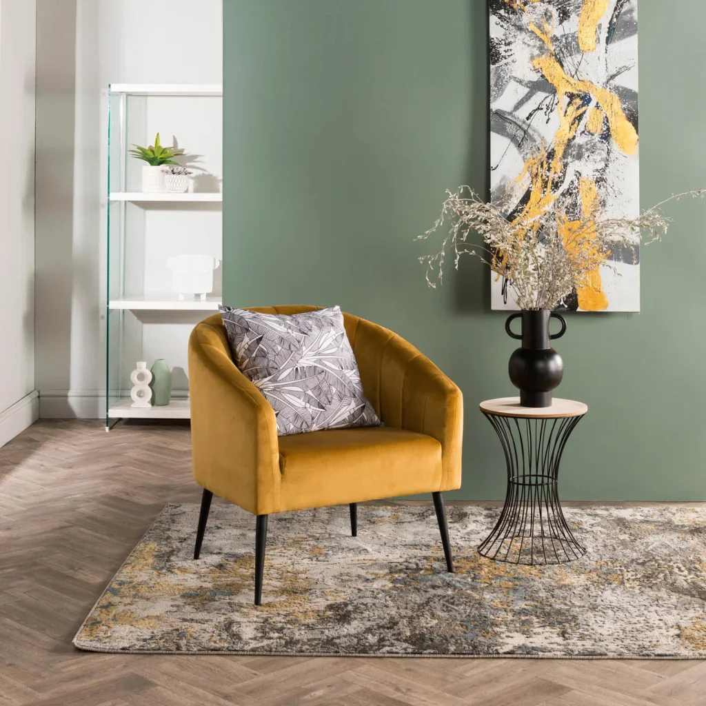 COLT VELVET CHAIR - BLACK LEG - Image 8