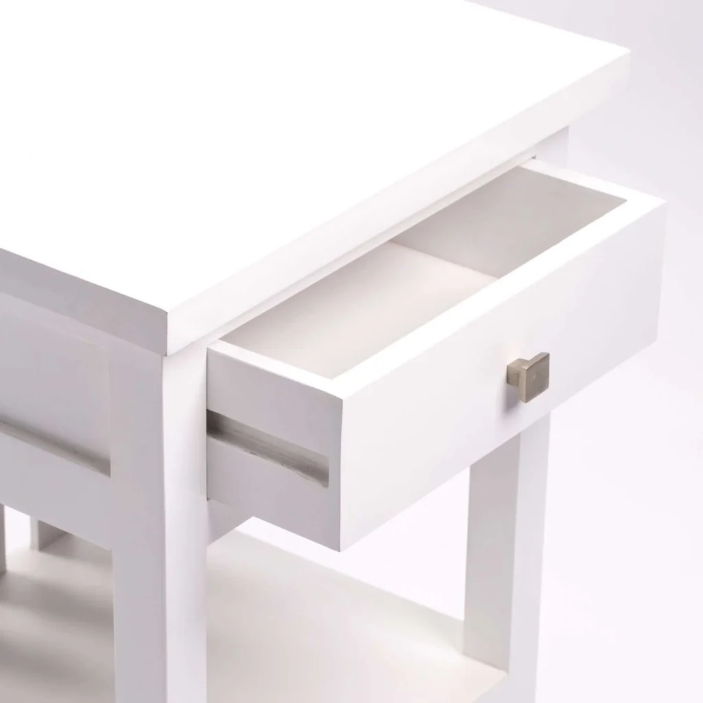 DINA WHITE 1 DRAWER PEDESTAL - Image 5