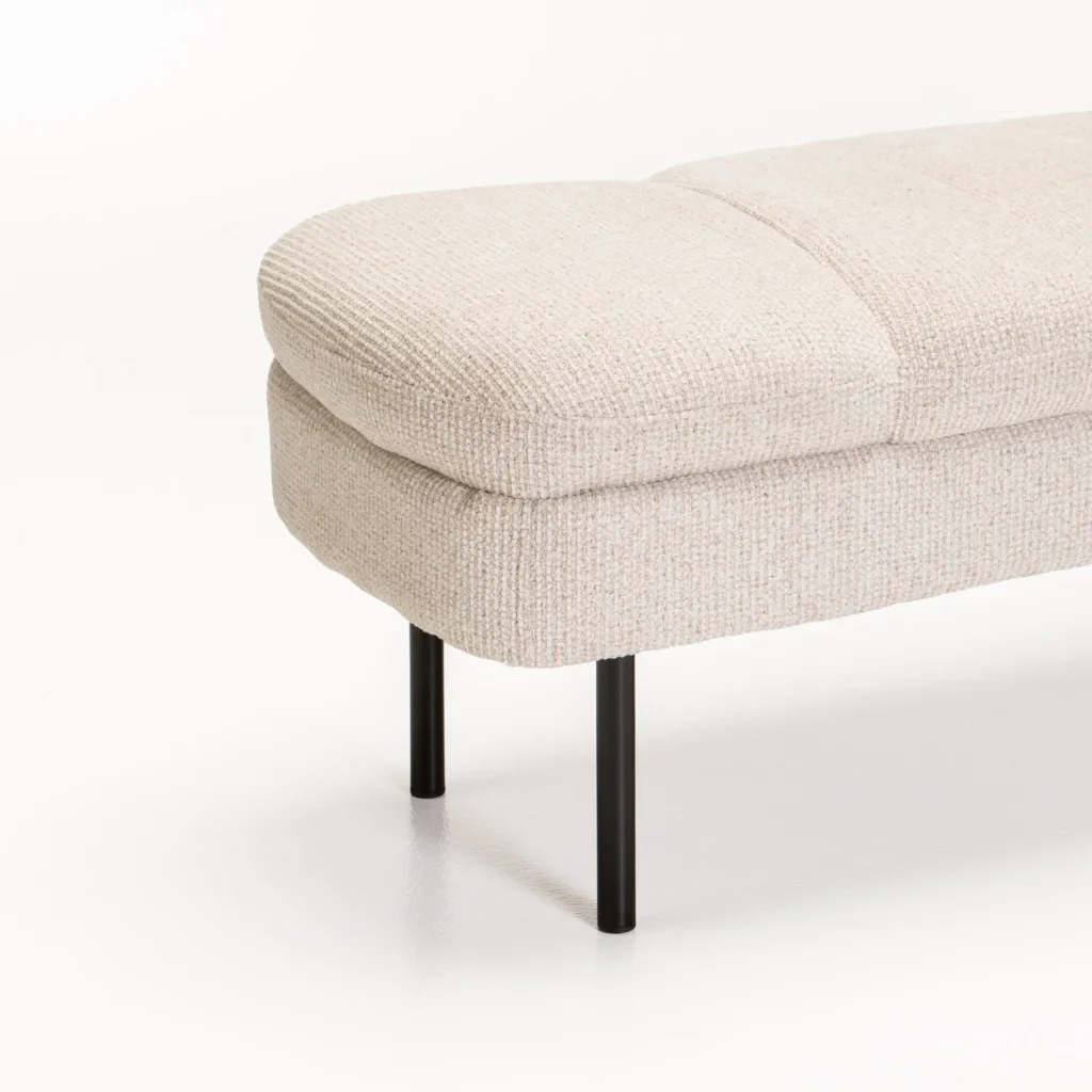 EDEN TEXTURED FABRIC OTTOMAN - Image 4