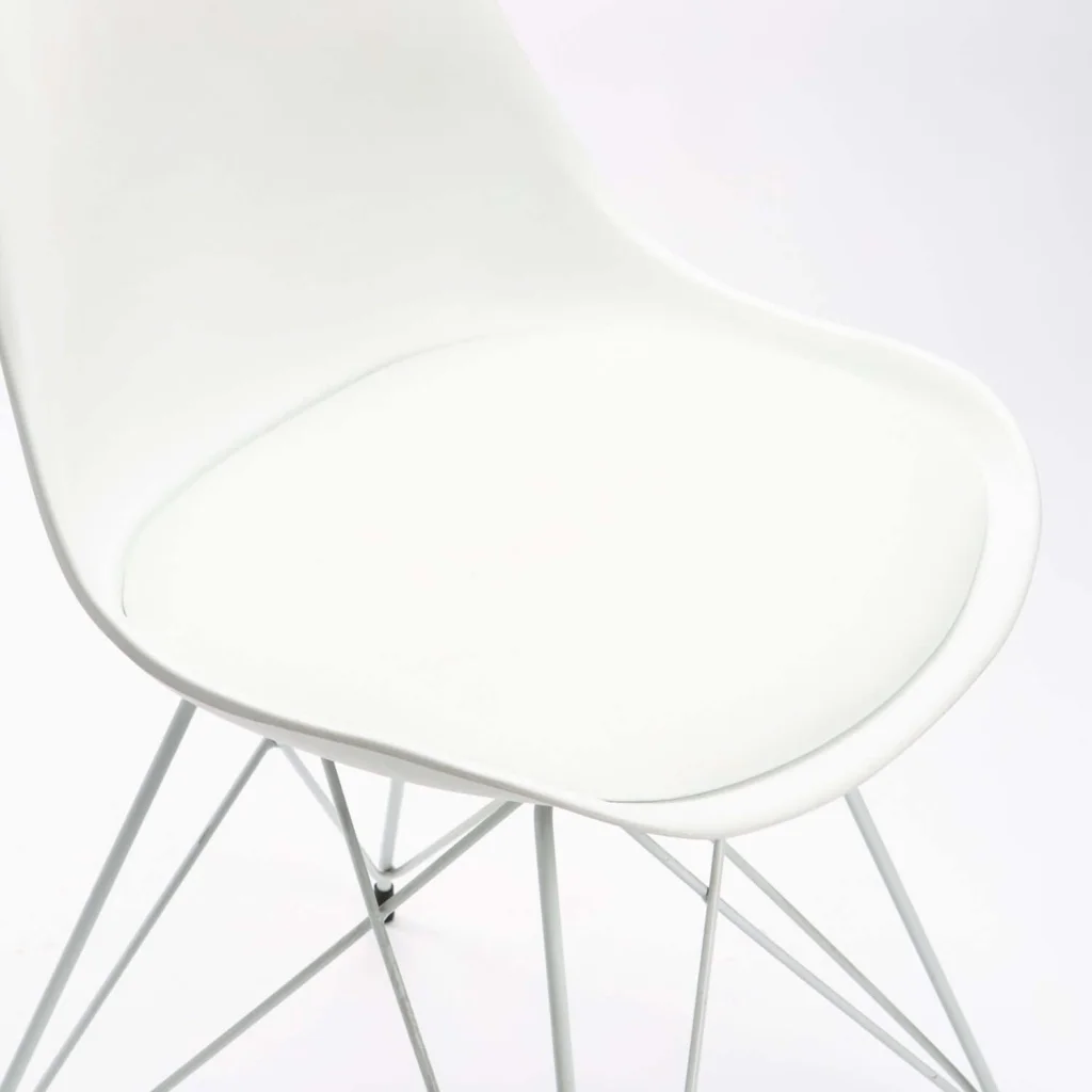 ELIA WHITE LEG DINING CHAIR - Image 2