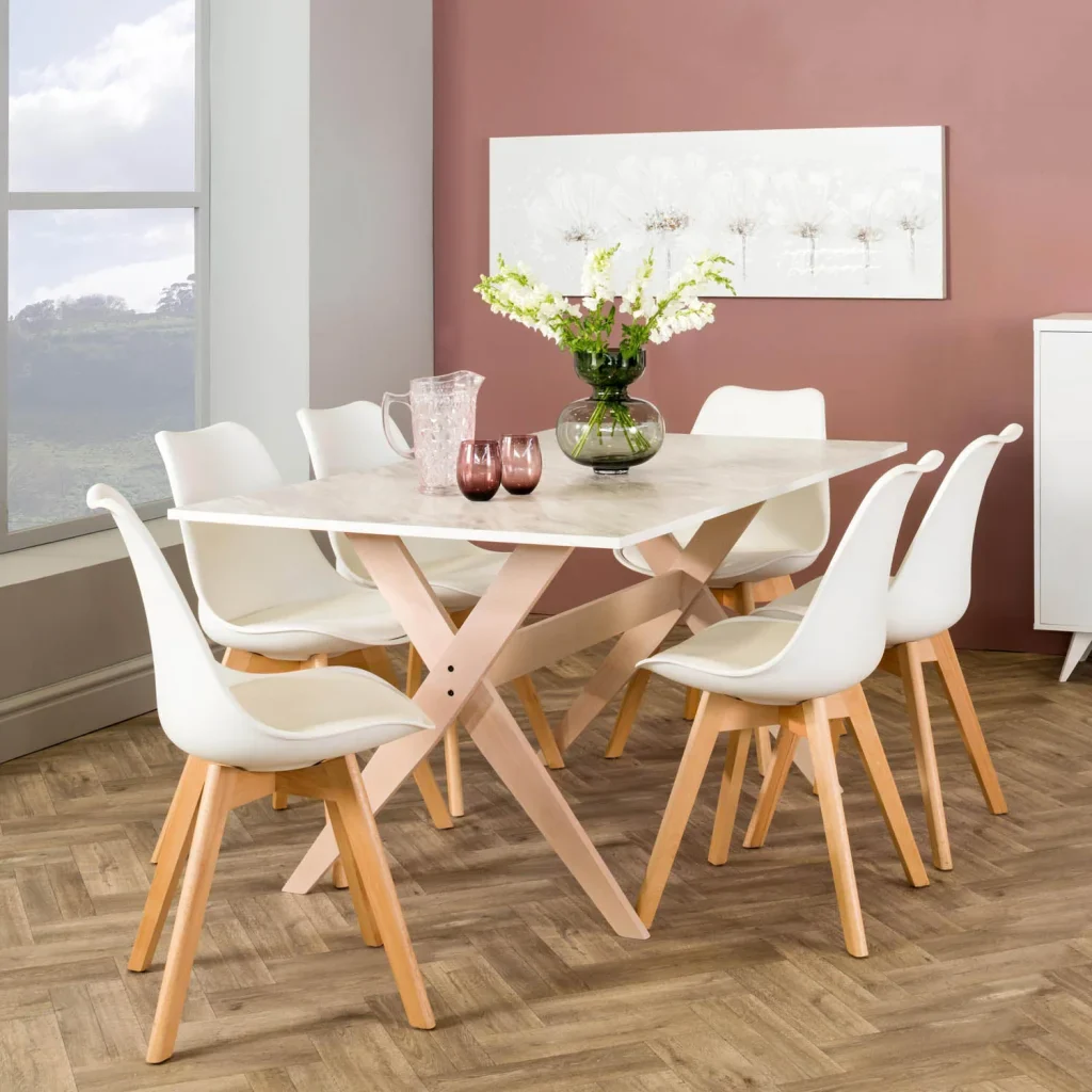 ELIA WOODEN LEG DINING CHAIR - Image 12