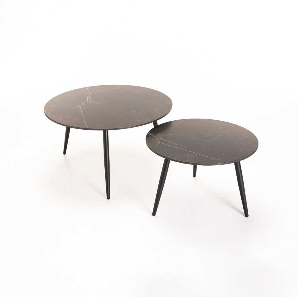 FIA SET OF 2 STONE TOP COFFEE TABLE - Image 3