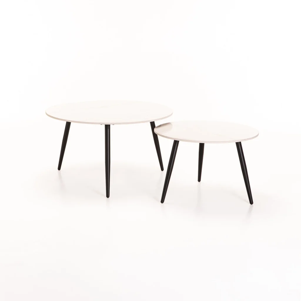 FIA SET OF 2 STONE TOP COFFEE TABLE - Image 7