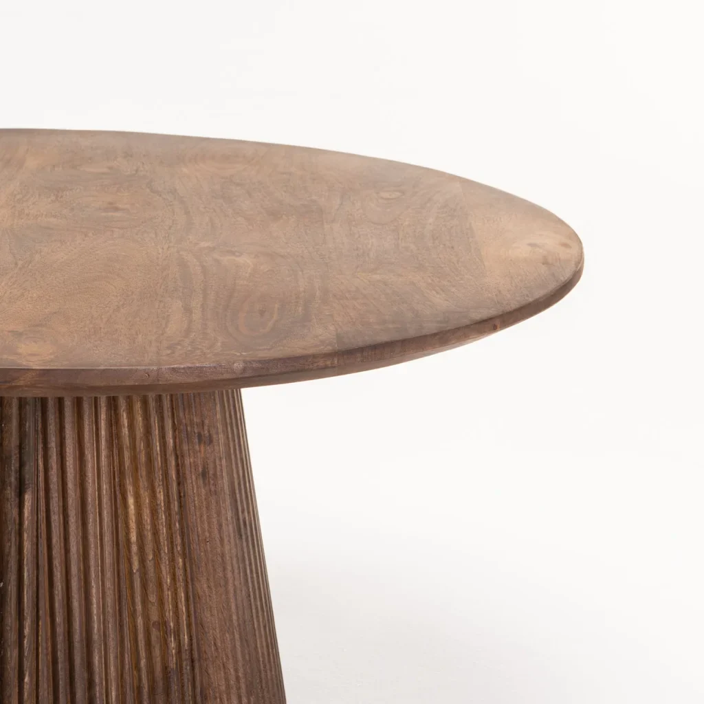 GOA 80cm ROUND SOLID WOOD COFFEE TABLE - Image 7
