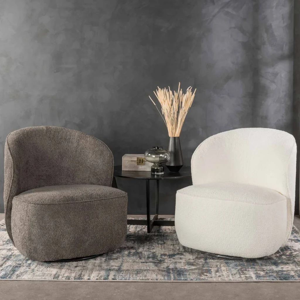 GRACE FABRIC SWIVEL CHAIR - Image 6
