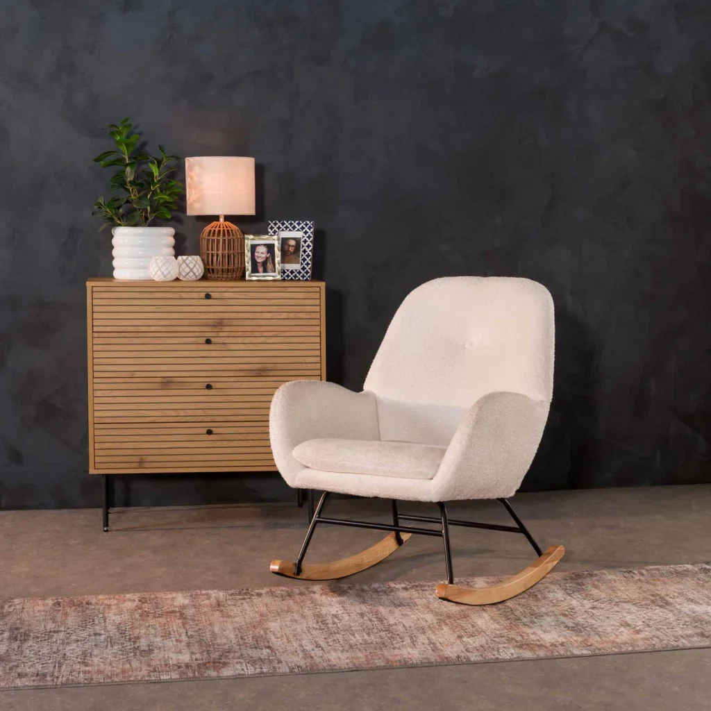 INDY FLEECE ROCKING CHAIR - CREAM - Image 2