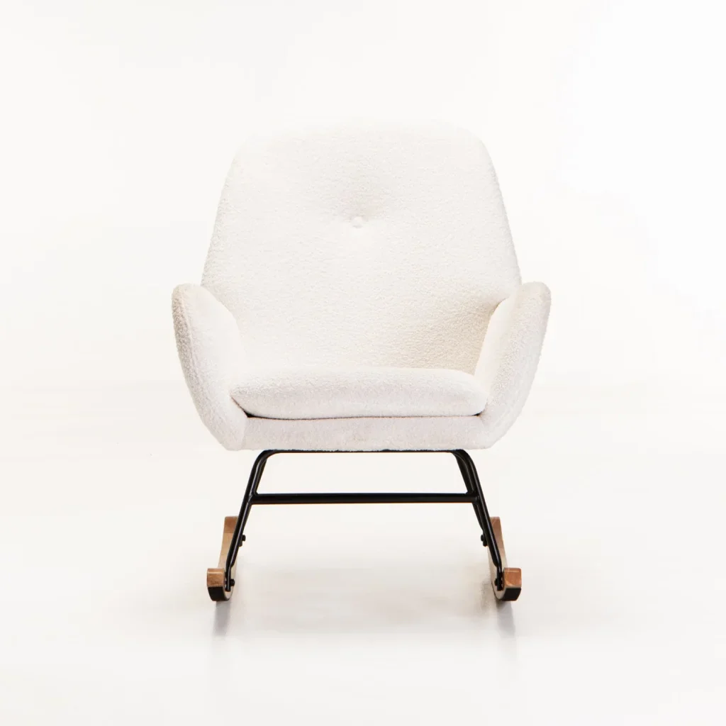 INDY FLEECE ROCKING CHAIR - CREAM - Image 3