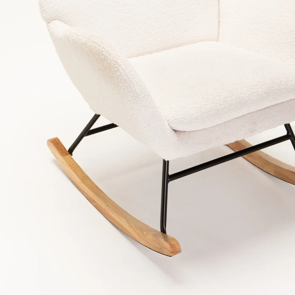 INDY FLEECE ROCKING CHAIR - CREAM - Image 6