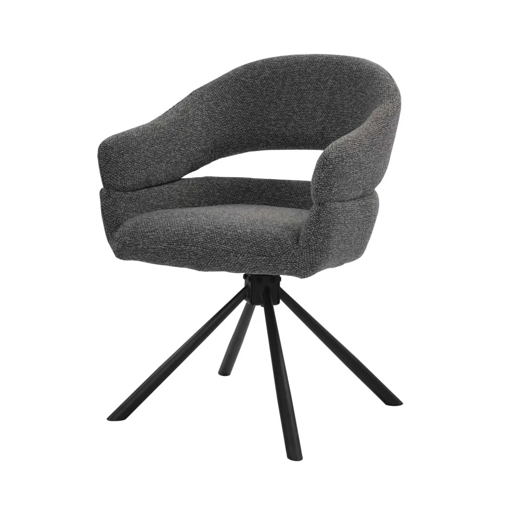 JEN FABRIC SWIVEL DINING CHAIR - Image 11