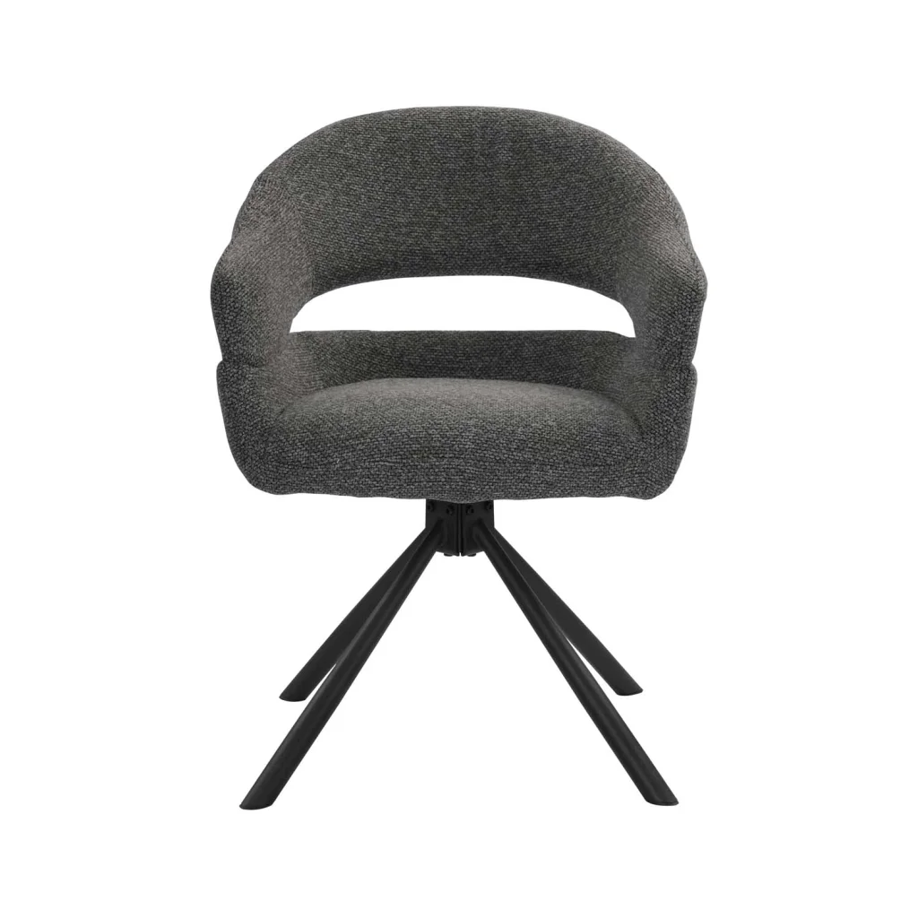 JEN FABRIC SWIVEL DINING CHAIR - Image 12