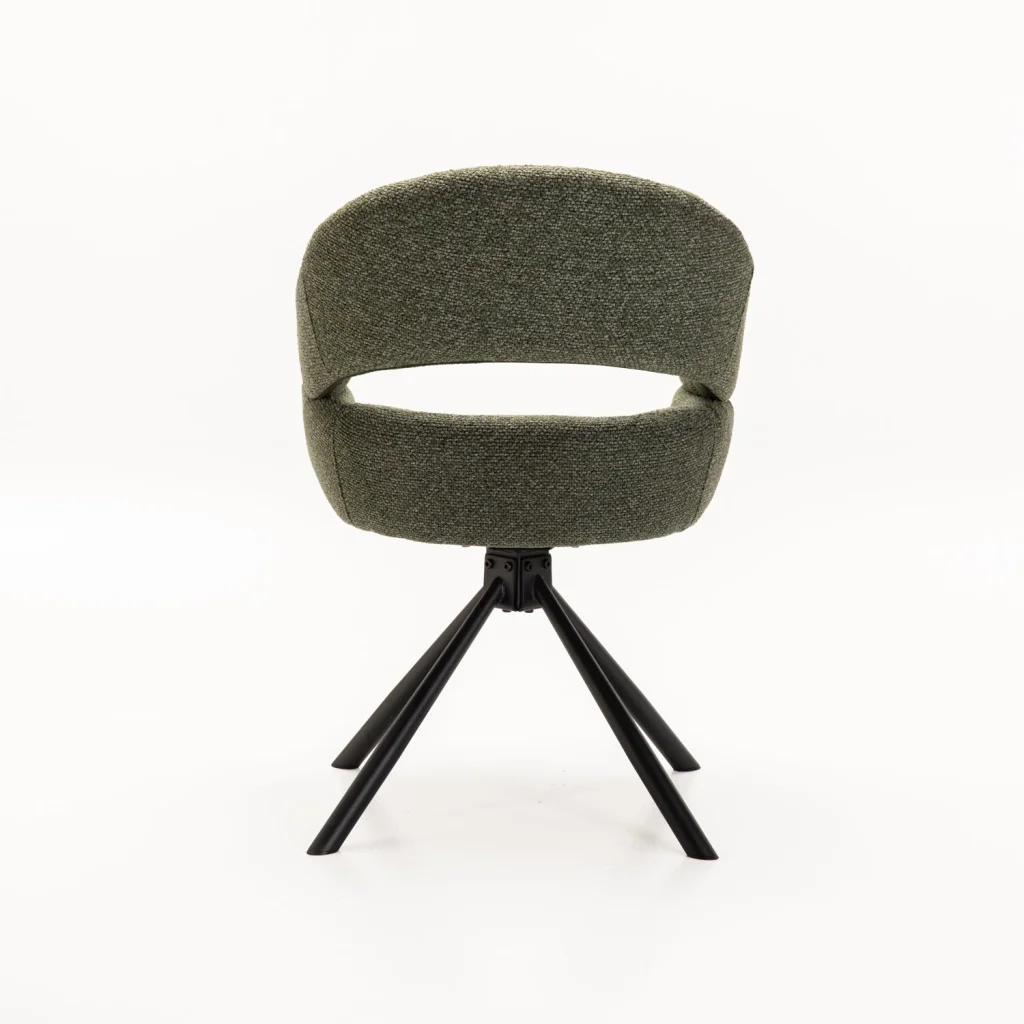 JEN FABRIC SWIVEL DINING CHAIR - Image 4