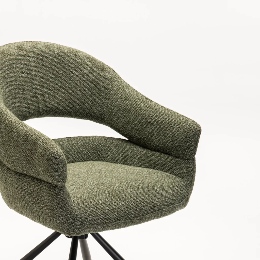 JEN FABRIC SWIVEL DINING CHAIR - Image 5