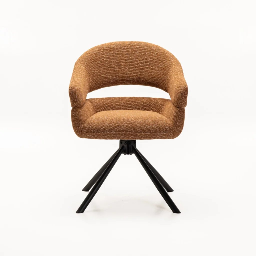 JEN FABRIC SWIVEL DINING CHAIR - Image 7