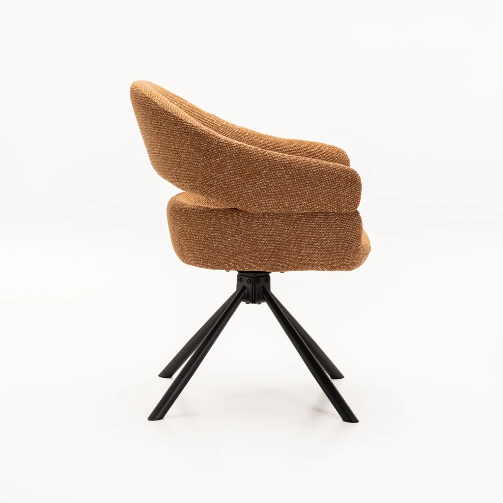 JEN FABRIC SWIVEL DINING CHAIR - Image 8