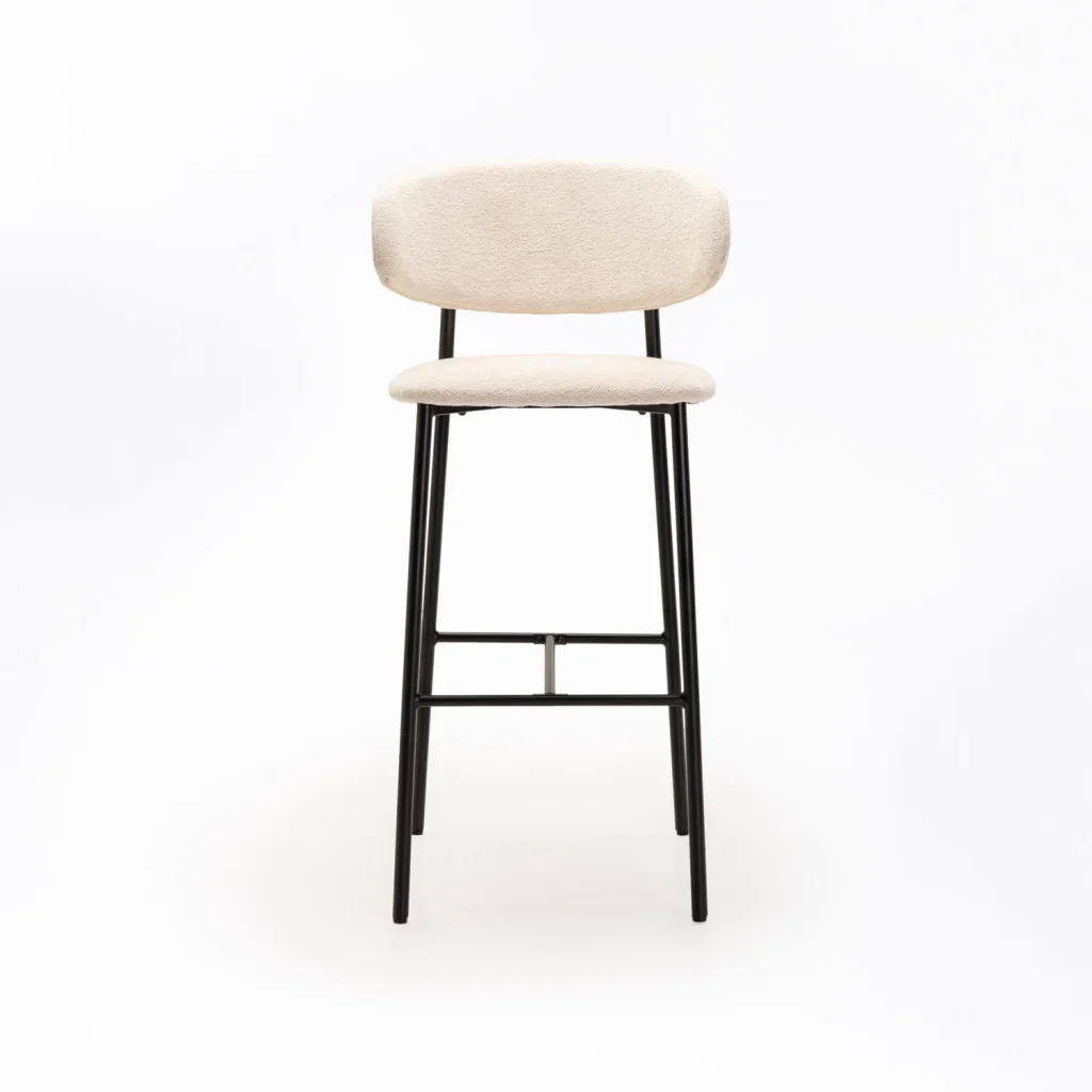 JOSIE FABRIC BARSTOOL-BLACK LEG - Image 2