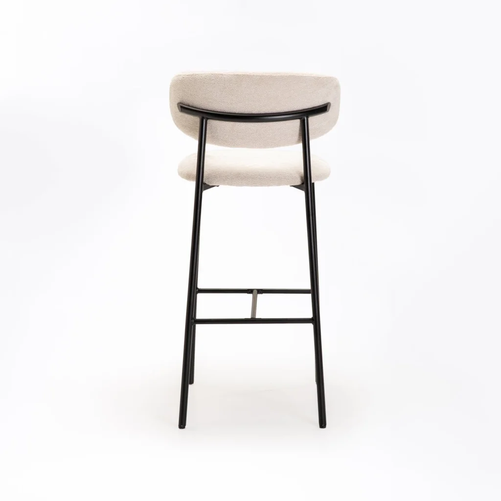 JOSIE FABRIC BARSTOOL-BLACK LEG - Image 4