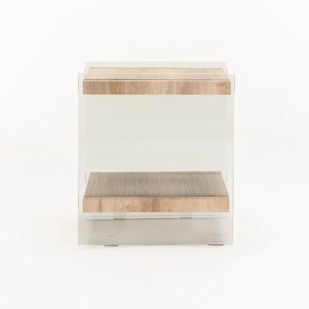 OPAL 45x45cm 8MM TEMPERED GLASS SIDE TABLE - Image 3