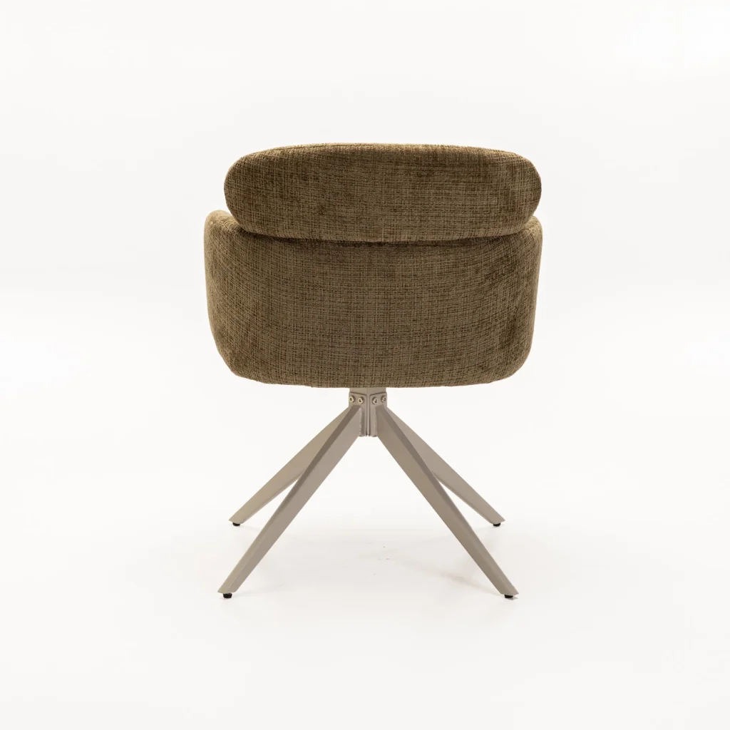 KAT FABRIC SWIVEL DINING CHAIR - Image 4