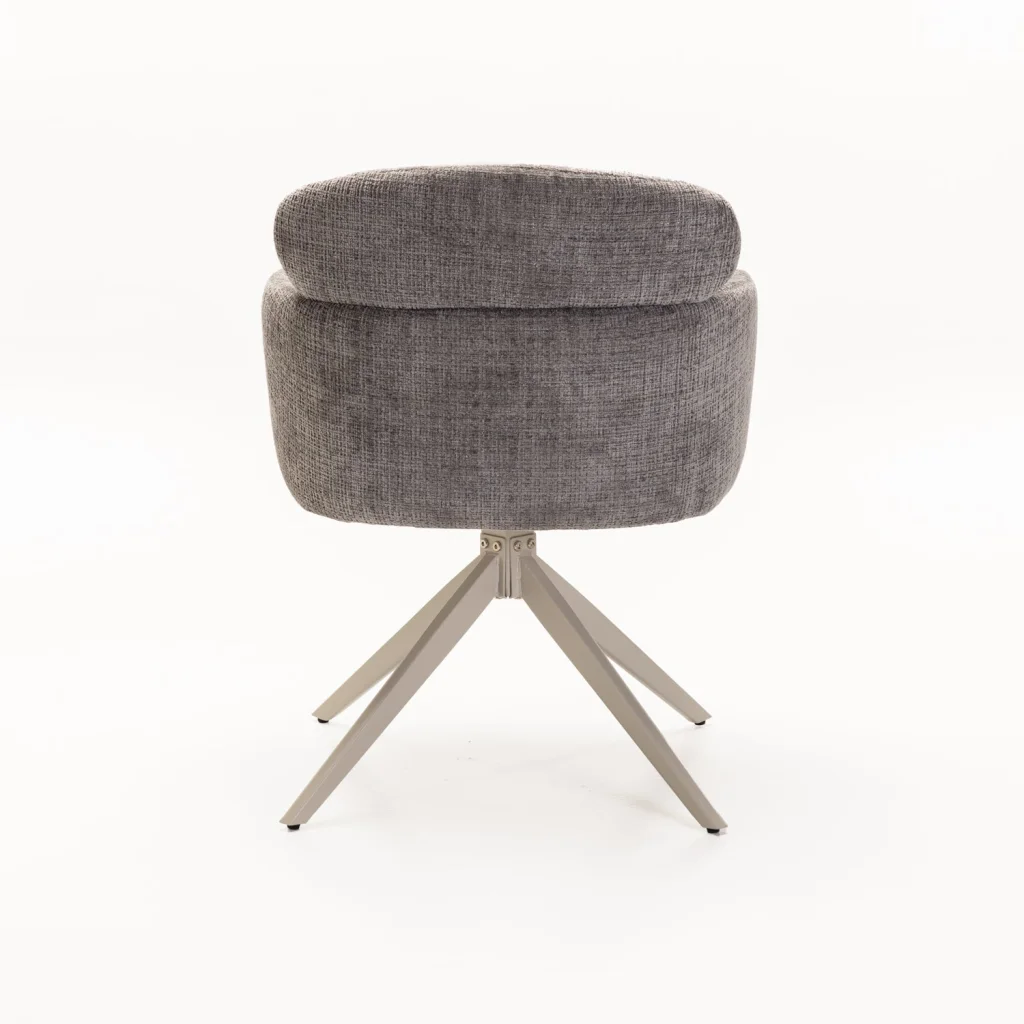 KAT FABRIC SWIVEL DINING CHAIR - Image 9