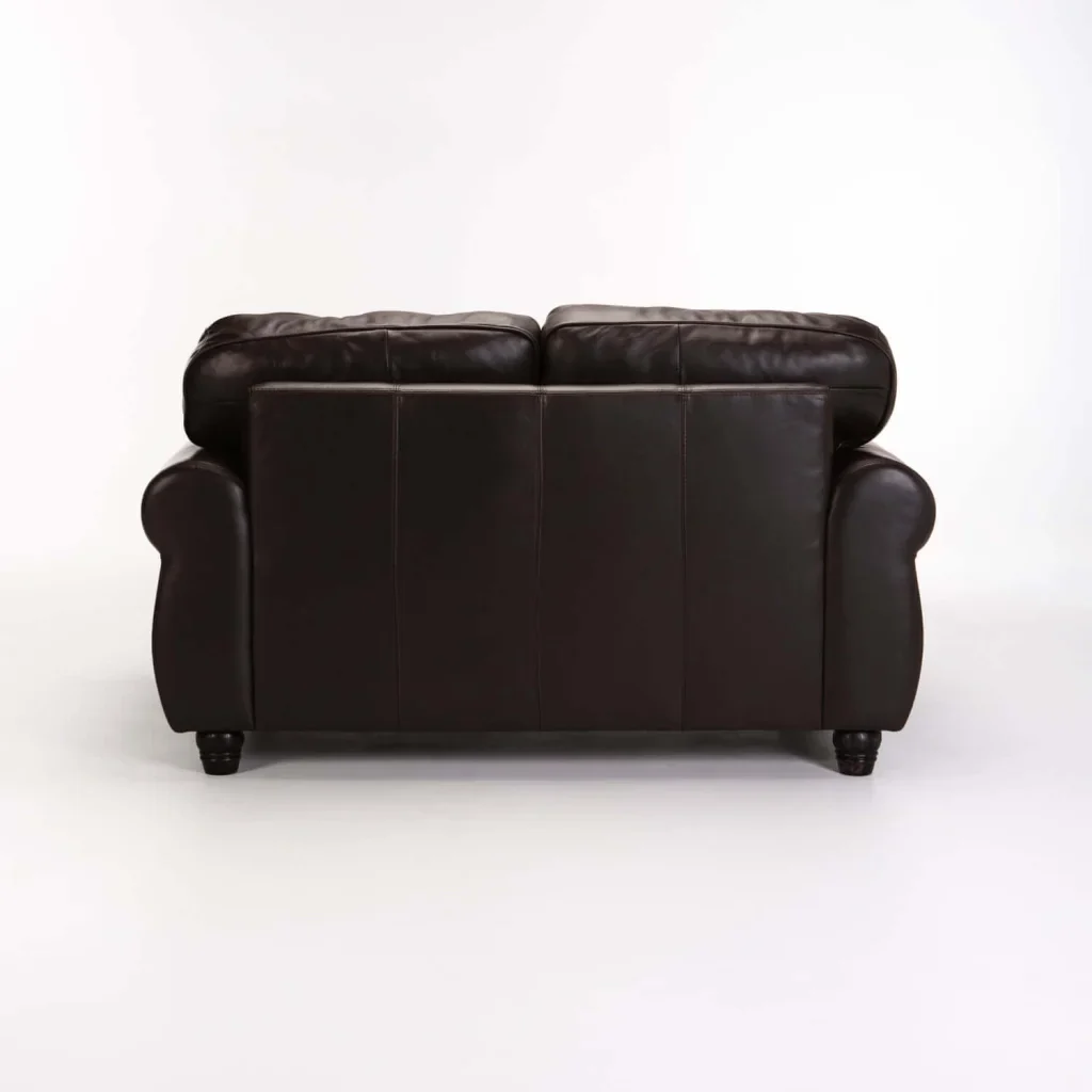 KINGSLEY GENUINE LEATHER 2 SEATER COUCH - Image 4