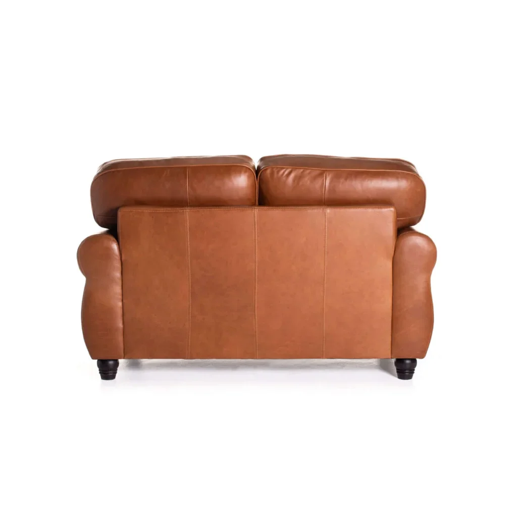KINGSLEY GENUINE LEATHER 2 SEATER COUCH - Image 9